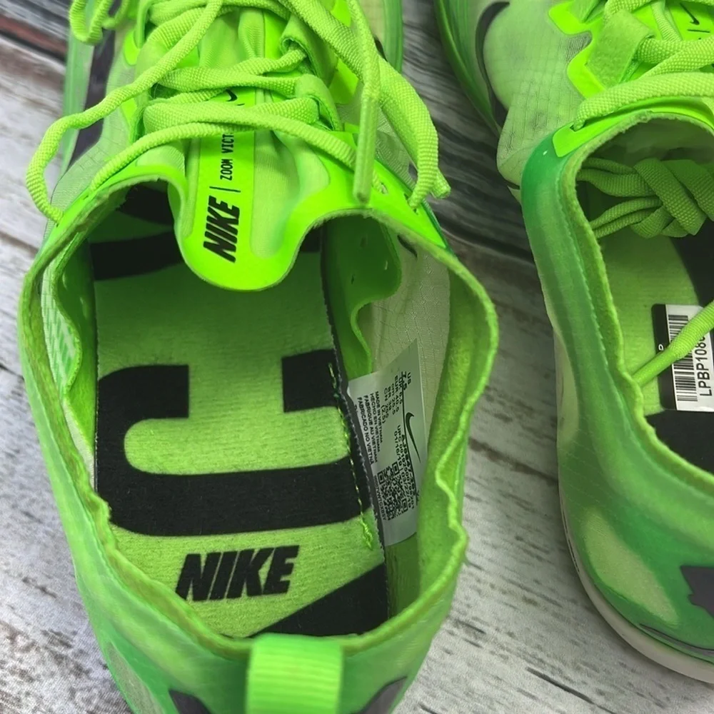 Nike Zoom Victory Volt Track Field Shoes Neon Green/Blue Varsity Junior Size 7.5